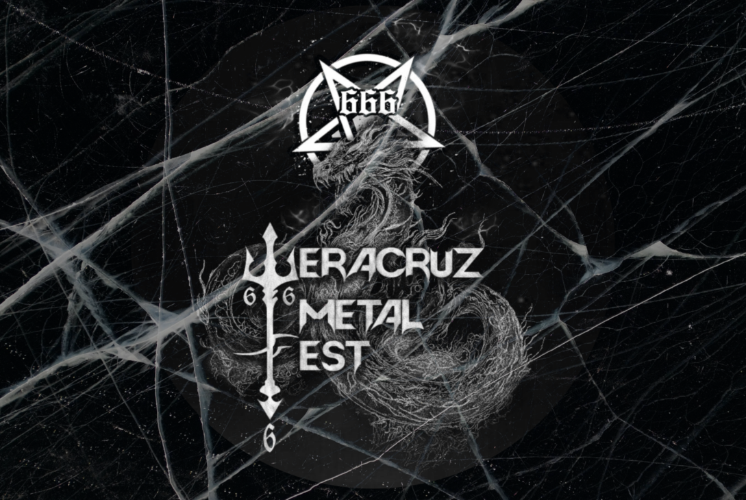 Logotipo de veracruz metal fest y un dragón marino