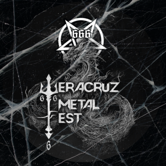 Logotipo de veracruz metal fest y un dragón marino