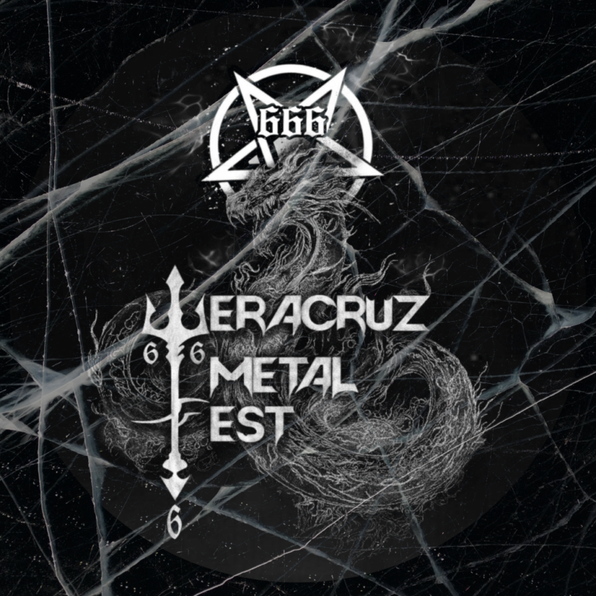 Logotipo de veracruz metal fest y un dragón marino
