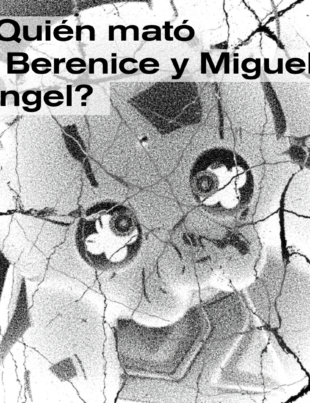 Imagen de un oso mascot de AXE Ceremonia y texto: ¿Quién mato a Berenice y Miguel Angel?