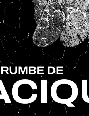 logo de cacique roto y el titulo: el derrumbe de cacique